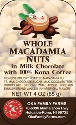 Combo Kona Coffee/Milk Chocolate Covered Macadamia Nuts