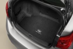 2017 Infiniti Q50 Carpeted Trunk Mat (Black with Infiniti Logo) | 999E3-J2002