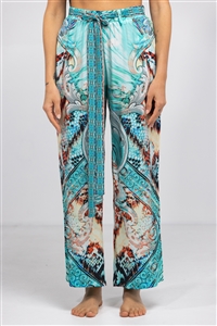 Inoa Gold Coast Turquoise easy fit wide leg slacks