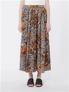 MaxMara Weekend WKDUOMO Printed poplin pleated skirt in Navy MaxMara Weekend WKDUOMO Printed poplin pleated skirt in Navy