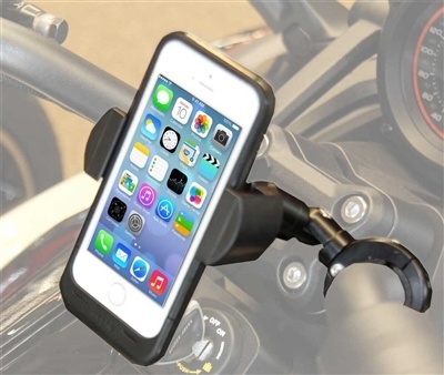 Techmount Motorcycle Handlebar TechGripper Cellphone Mount with 3" Extension