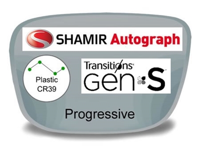 Shamir Autograph 2 Digital (HD) Progressive Plastic Transitions VI Prescription Eyeglass Lenses