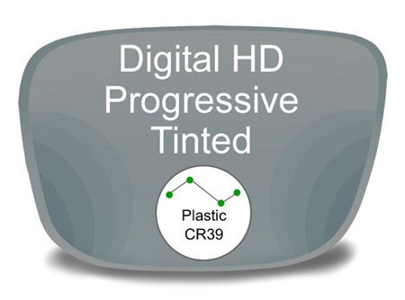 Digital (HD) Progressive Plastic Tinted Prescription Eyeglass Lenses
