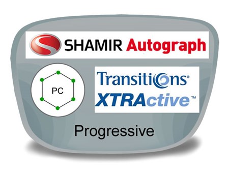 Shamir Autograph 2 Digital (HD) Progressive Polycarbonate Transitions XTRActive Prescription Eyeglass Lenses