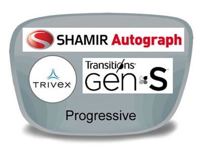 Shamir Autograph 2 Digital (HD) Progressive Trivex Transitions VI Prescription Eyeglass Lenses