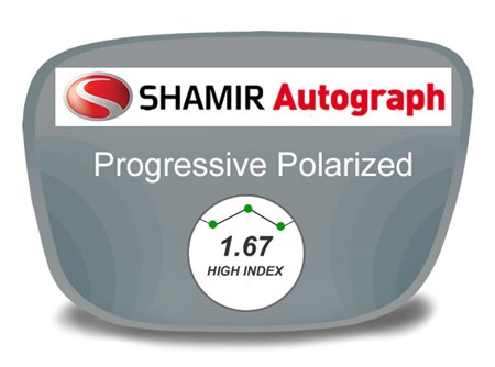 Shamir Autograph 2 Digital (HD) Progressive High Index 1.67 Polarized Prescription Eyeglass Lenses