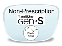 Non-Prescription Plastic Transitions VI Eyeglass Lenses