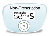 Non-Prescription Polycarbonate Transitions VI Eyeglass Lens