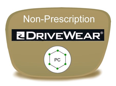 Non-Prescription Polycarbonate Drivewear Eyeglass Lenses