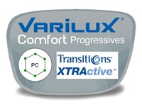 Varilux Comfort 2 Progressive (no-line) Polycarbonate Transitions XTRActive Prescription Eyeglass Lenses
