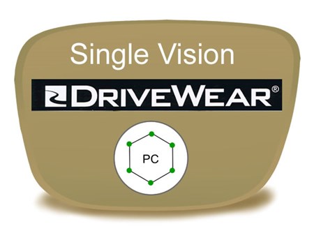 Single Vision Polycarbonate Drivewear Prescription Eyeglass Lenses