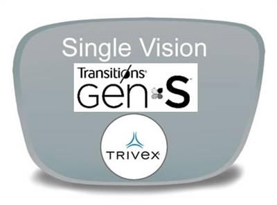 Single Vision Trivex Transitions VI Prescription Eyeglass Lenses