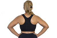 Plus Size Racer Back Sports Bra - Black