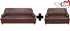 Model 127 Leather Like Sofa+Loveseat Chocolate