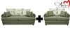 Model 2000 Microfiber Scatter Back Pillows Sofa+Love Seat Sage