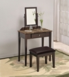 Iris Vanity & Stool CM2208-MBL