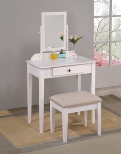 Iris Vanity & Stool CM2208Set-White