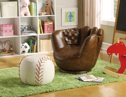 Baseball Glove Chair & Ottoman CM7005