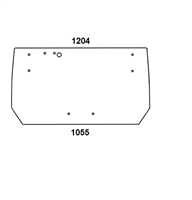 ZETOR SUPER 5341 6341 SERIES REAR CAB GLASS 9 HOLE SHORT HANDLE