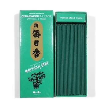 NIPPON KODO | MORNING STAR Incense - CEDARWOOD 200 sticks