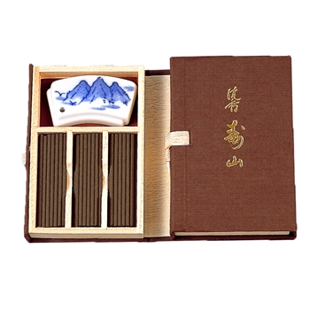 NIPPON KODO | JINKOH JUZAN - SHORT STICK INCENSE W/HOLDER - ALOESWOOD - 60 sticks