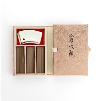 NIPPON KODO | KYARA TAIKAN - SHORT STICK INCENSE W/HOLDER - PREMIUM ALOESWOOD - 60 sticks