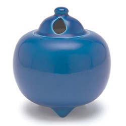 NIPPON KODO | Deco - JAPANESE INCENSE BURNER - Ceramic burner / Round-shaped, Deep Blue