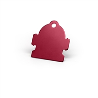 Large and mini fire hydrant pet tags in multiple colors