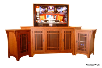 Mission Stickley TV Lift Corner Cabinet