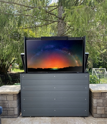 Modern Ironside Outdoor TV Lift Cabinet