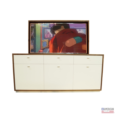 Modern Latte TV Lift Cabinet