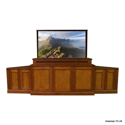 Transitional Bonita Corner TV Lift Cabinet