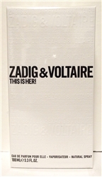 Zadig & Voltaire This Is Her! Perfume 3.3 oz Eau De Parfum Pour Elle