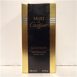 Cartier Must De Cartier 3.3 oz Eau De Toilette Original Formula