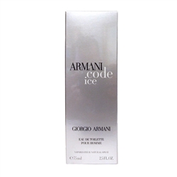 Armani Code Ice For Men by Giorgio Armani Eau De Toilette Spray 2.5 oz