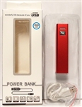 Portable Power Bank USB Charger Red