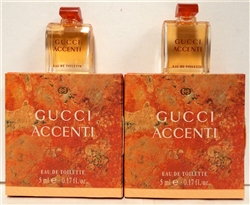 Gucci Accenti Perfume .17oz Eau de toilette Micro Mini 2 Pack