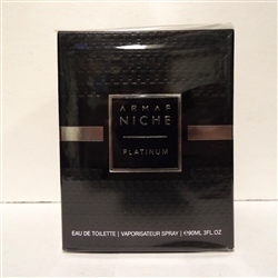 Platinum By Armaf Niche  Eau De Toilette For Men 3.0 oz