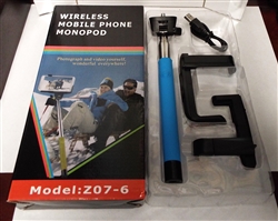 Bluetooth Selfie Stick Monopod for Mobile Phones Model Z07-6 Blue