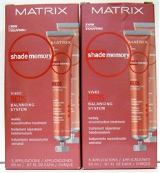 Matrix Shade Memory Vivid Reds Balancing System Weekly Reconstructive Treatment 2pk