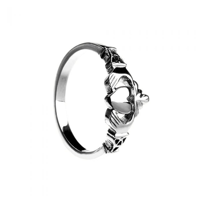 Sterling Silver & Trinity Knot Cuffs Medium Ladies Claddagh Ring 8.4mm