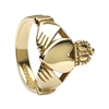 14k Yellow Gold No.26 Style Heavy Men's Claddagh Ring 15.3mm