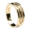 14k Yellow Gold Ladies Trinity knot Claddagh Ring 7.2mm