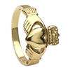 10k Yellow Gold No.3 Style Heavy Ladies Claddagh Ring 13mm