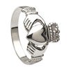 Platinum No.3 Style Medium Ladies Claddagh Ring 13mm