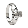 Sterling Silver Small Heavy Claddagh Ring 10mm