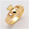 14k Yellow Gold Unisex Xtra Heavy Claddagh Ring 12mm