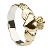 Gold Plated Over Sterling Silver Ladies Braided Claddagh Ring 11mm