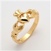 14k Yellow Gold Ladies "Mo Chroi" Claddagh Ring