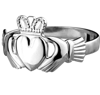 Sterling Silver Standard Men's Claddagh Ring 12.5mm